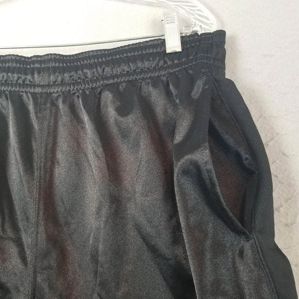 AND1 Shorts Mens XL Black Athletic Basketball Mesh Drawstring 11 Inseam